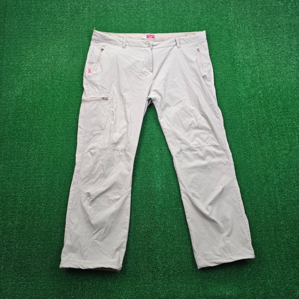 Craghoppers Pants Womens 20S Beige‎ Outdoors Hiking Fishing Casual Insect Shield